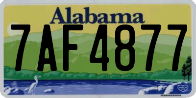 AL license plate 7AF4877