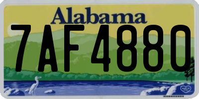 AL license plate 7AF4880