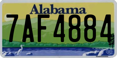 AL license plate 7AF4884