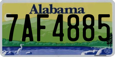 AL license plate 7AF4885