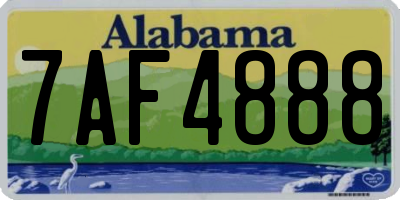 AL license plate 7AF4888