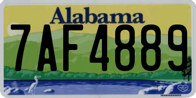AL license plate 7AF4889