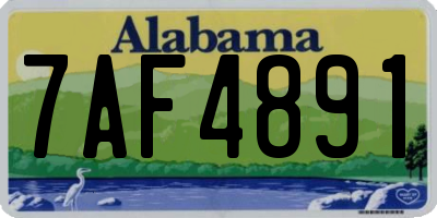 AL license plate 7AF4891