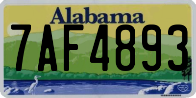 AL license plate 7AF4893