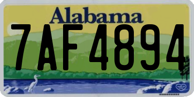 AL license plate 7AF4894