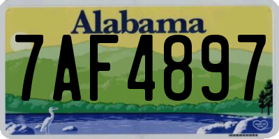 AL license plate 7AF4897