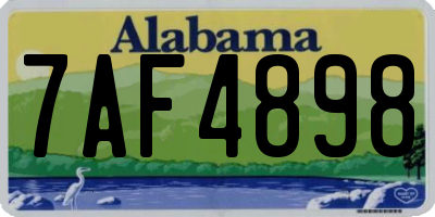 AL license plate 7AF4898