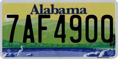 AL license plate 7AF4900
