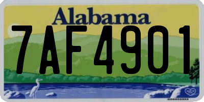 AL license plate 7AF4901
