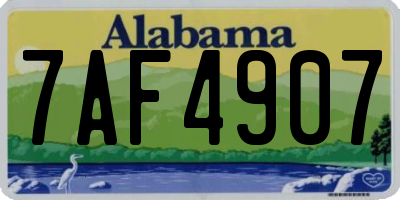 AL license plate 7AF4907