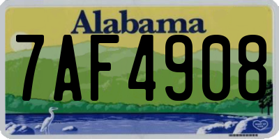 AL license plate 7AF4908