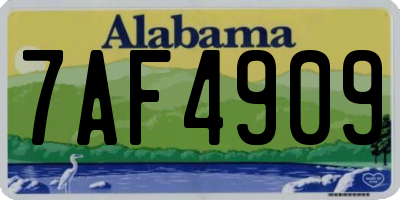 AL license plate 7AF4909