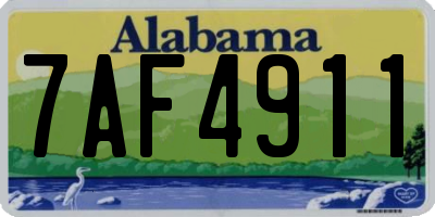 AL license plate 7AF4911