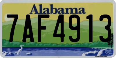 AL license plate 7AF4913
