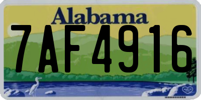 AL license plate 7AF4916