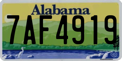 AL license plate 7AF4919