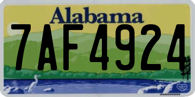 AL license plate 7AF4924