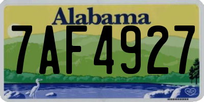 AL license plate 7AF4927