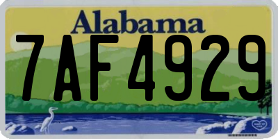 AL license plate 7AF4929