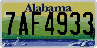 AL license plate 7AF4933