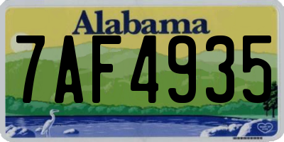 AL license plate 7AF4935