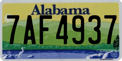 AL license plate 7AF4937