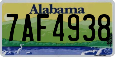 AL license plate 7AF4938