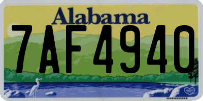 AL license plate 7AF4940