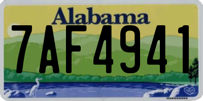 AL license plate 7AF4941