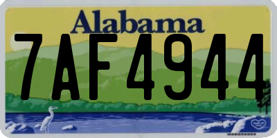 AL license plate 7AF4944