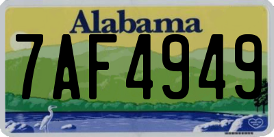 AL license plate 7AF4949
