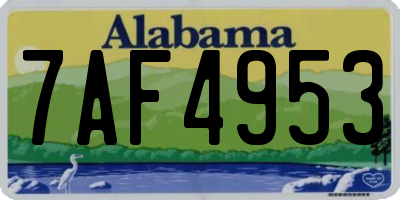 AL license plate 7AF4953