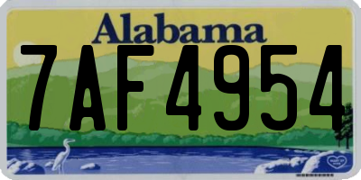 AL license plate 7AF4954