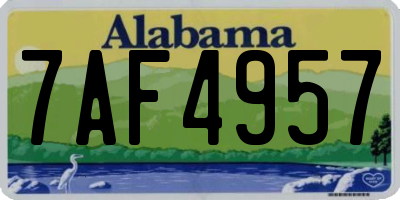 AL license plate 7AF4957