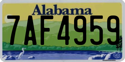 AL license plate 7AF4959