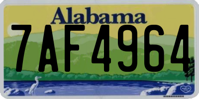AL license plate 7AF4964