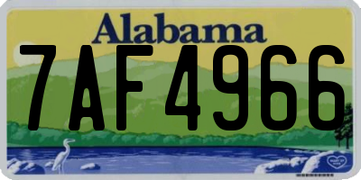 AL license plate 7AF4966