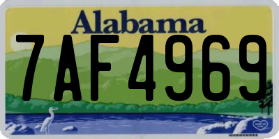 AL license plate 7AF4969