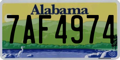 AL license plate 7AF4974