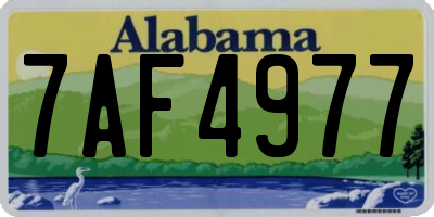 AL license plate 7AF4977