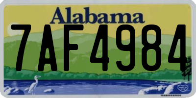 AL license plate 7AF4984