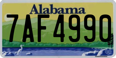 AL license plate 7AF4990