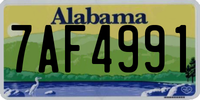 AL license plate 7AF4991