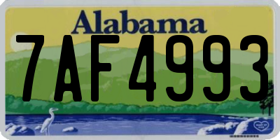 AL license plate 7AF4993