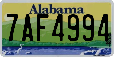 AL license plate 7AF4994