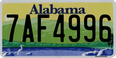 AL license plate 7AF4996