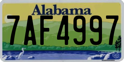 AL license plate 7AF4997