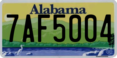 AL license plate 7AF5004