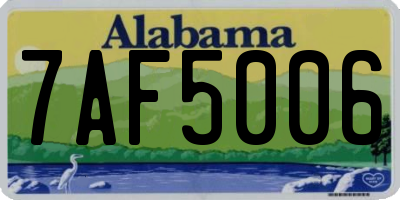 AL license plate 7AF5006