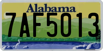 AL license plate 7AF5013